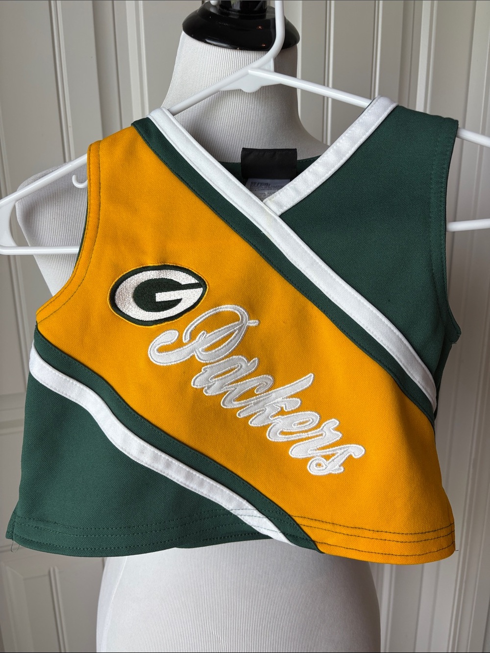 Green Bay Packers Kids Cheer Crop Top - Green & Gold